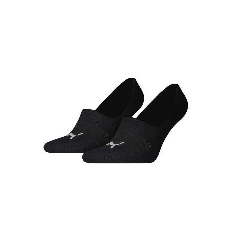 Puma - Chaussettes Courtes Et Invisibles Noires Unies En Coton Et Logo Brodé - Noir
