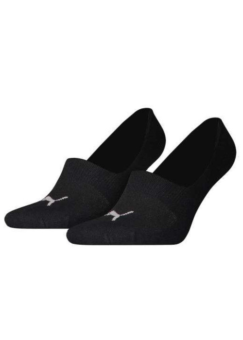 Chaussettes courtes et invisibles noires unies en coton et logo brodé