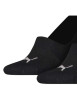 Thumbnail Chaussettes courtes et invisibles noires unies en coton et logo brodé - Image 2