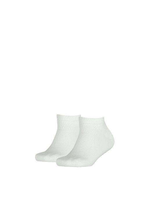 Paire de chaussettes blanches unies avec une coupe basse