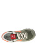Thumbnail Baskets en cuir nubuck kaki à talon plat avec le logo de la marque - Image 4