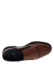 Thumbnail Mocassins cognac en cuir à talon plat avec deux soufflets élastiqués - Image 4