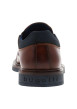 Thumbnail Mocassins cognac en cuir à talon plat avec deux soufflets élastiqués - Image 6