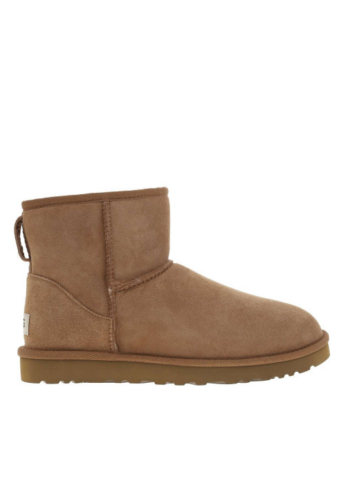 Bottines en cuir suède beige, fourrées en laine, à semelle plate Treadlite et slip-on