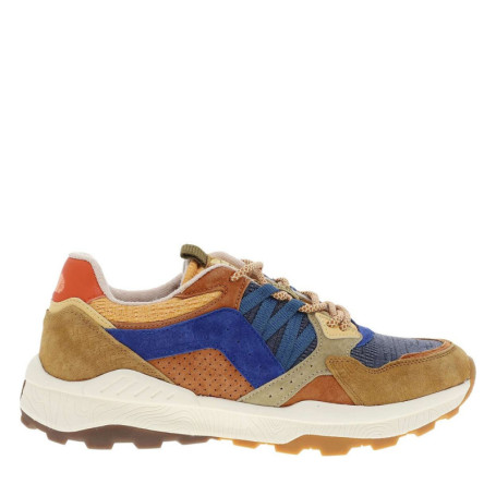 Baskets running orange et bleues avec un talon...