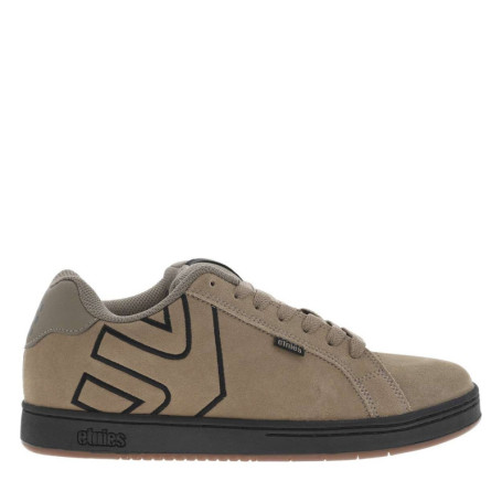 Baskets kaki en cuir à talon plat avec des...
