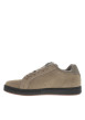 Thumbnail Baskets kaki en cuir à talon plat avec des lacets et un logo noir - Image 2