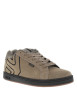 Thumbnail Baskets kaki en cuir à talon plat avec des lacets et un logo noir - Image 3