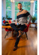 Thumbnail Bottines en cuir cognac à talon décroché bas avec des lacets plats et un zip - Image 2