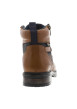 Thumbnail Bottines en cuir cognac à talon décroché bas avec des lacets plats et un zip - Image 7