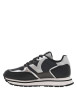 Thumbnail Baskets running noires avec bandes argentées à talon compensé bas - Image 2