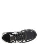 Thumbnail Baskets running noires avec bandes argentées à talon compensé bas - Image 4