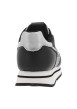 Thumbnail Baskets running noires avec bandes argentées à talon compensé bas - Image 6