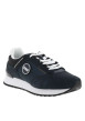 Thumbnail Baskets en cuir bleu marine avec un talon plat et des lacets - Image 3