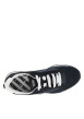 Thumbnail Baskets en cuir bleu marine avec un talon plat et des lacets - Image 4
