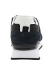 Thumbnail Baskets en cuir bleu marine avec un talon plat et des lacets - Image 8