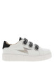 Thumbnail Sneakers blanches et noires fermées par trois bandes auto-agrippantes