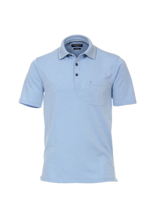 Polo manches courtes homme bleu