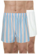 Thumbnail Lot de 2 boxers longs en coton multicolores unis avec une taille élastiquée - Image 6