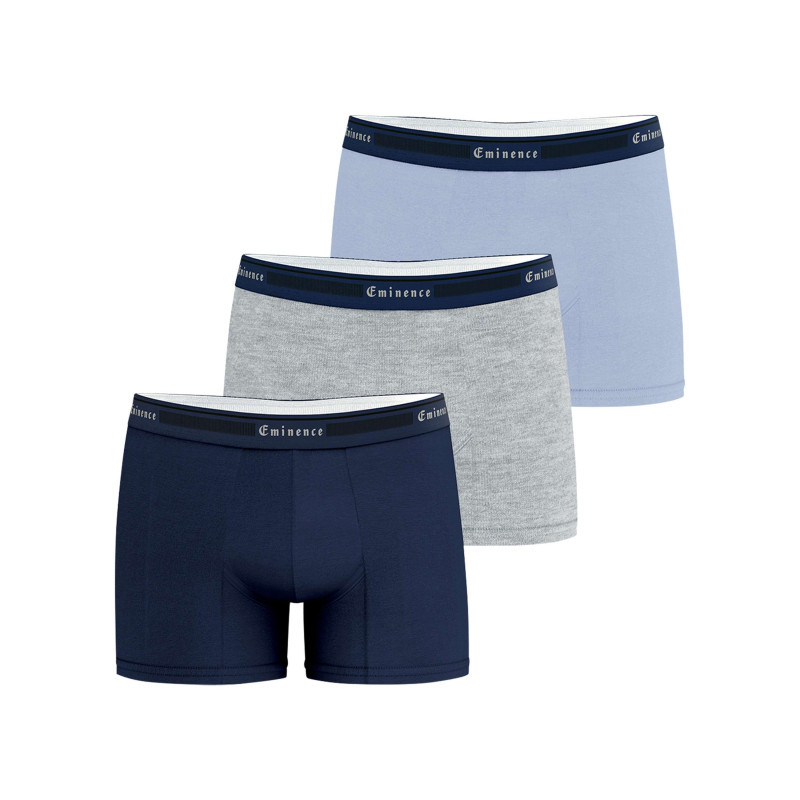 Eminence - Lot De 3 Boxers En Coton Multicolores Unis Avec Le Nom De La Marque - Multicolore Eminence - Lot De 3 Boxers En Coton Multicolores Unis Avec Le Nom De La Marque - Multicolore