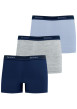Thumbnail Lot de 3 boxers en coton multicolores unis avec le nom de la marque - Image 2