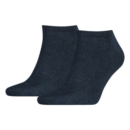 Paire de chaussettes homme bleues unis avec une...