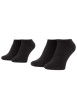 Thumbnail Lot de 2 paires de chaussettes basses en coton mélangé noires unies logo imprimé à l'arrière - Image 2