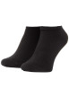 Thumbnail Lot de 2 paires de chaussettes basses en coton mélangé noires unies logo imprimé à l'arrière - Image 3