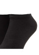 Thumbnail Lot de 2 paires de chaussettes basses en coton mélangé noires unies logo imprimé à l'arrière - Image 4