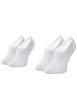 Thumbnail Lot de 2 paires de chaussettes basses en coton mélangé blanches coupe courte