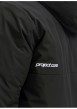 Thumbnail Blouson imperméable noir uni à coupe droite avec un col à capuche - Image 3