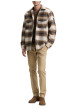 Thumbnail Veste beige à motif écossais avec un col chemise et manches longues - Image 7