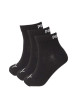 Thumbnail Chaussettes mi-hautes en coton noires unies avec le logo de la marque brodé - Image 2