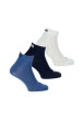 Thumbnail Lots de 3 paires de chaussettes en coton bleues grises et noires unies - Image 2