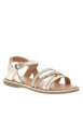 Thumbnail Nu-pieds Inaya E en cuir dorés avec une boucle à ardillon et fines brides - Image 3