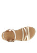 Thumbnail Nu-pieds Inaya E en cuir dorés avec une boucle à ardillon et fines brides - Image 4