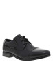 Thumbnail Derbies en cuir noir à talon décroché bas et à lacets ronds noirs - Image 3