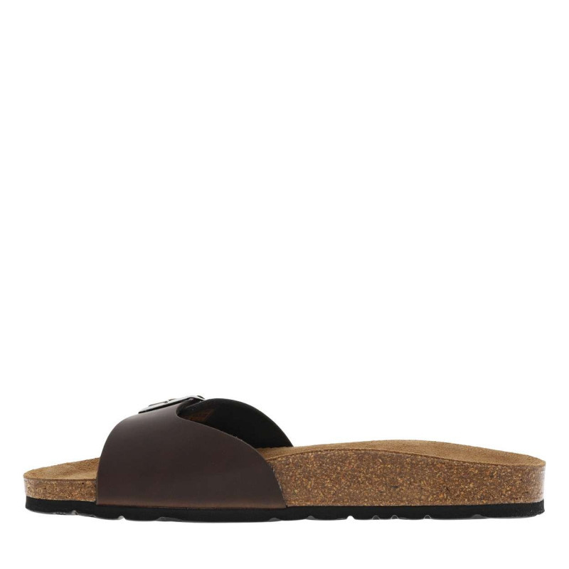 Pepe Jeans - Mules Aspect Cuir Grainé Marron à Semelle Nubuck Ergonomique En Liège Résiné - Marron Pepe Jeans - Mules Aspect Cuir Grainé Marron à Semelle Nubuck Ergonomique En Liège Résiné - Marron