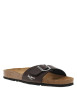 Thumbnail Mules aspect cuir grainé marron à semelle nubuck ergonomique en liège résiné - Image 3