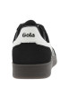 Thumbnail Baskets tennis en croûte de cuir noires à talon plat et à lacets plats noirs - Image 6