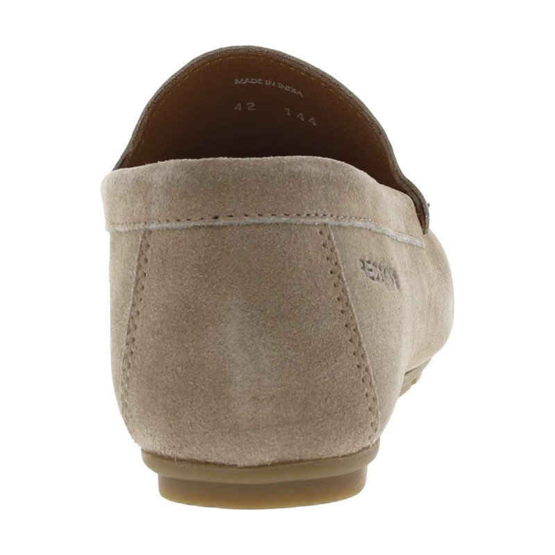 Redskins - Mocassins Taupe En Cuir Nubuck Avec Logo Embossé Et Semelle Beige - Taupe