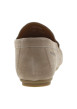 Thumbnail Mocassins taupe en cuir nubuck avec logo embossé et semelle beige - Image 10