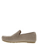 Thumbnail Mocassins taupe en cuir nubuck avec logo embossé et semelle beige - Image 6