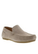 Thumbnail Mocassins taupe en cuir nubuck avec logo embossé et semelle beige - Image 7