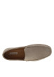 Thumbnail Mocassins taupe en cuir nubuck avec logo embossé et semelle beige - Image 8
