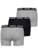 Thumbnail Lot de 3 boxers courts noir et gris en coton avec ceinture élastiquée - Image 2