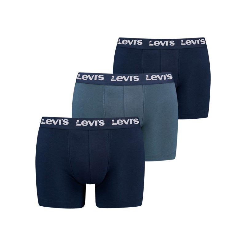 Levi's® - Lot De 3 Boxers Courts Bleus En Coton Avec Ceinture élastiquée - Bleus Levi's® - Lot De 3 Boxers Courts Bleus En Coton Avec Ceinture élastiquée - Bleus