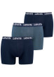 Thumbnail Lot de 3 boxers courts bleus en coton avec ceinture élastiquée