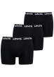 Thumbnail Lot de 3 boxers courts noirs en coton avec ceinture élastiquée