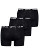 Thumbnail Lot de 3 boxers courts noirs en coton avec ceinture élastiquée - Image 2